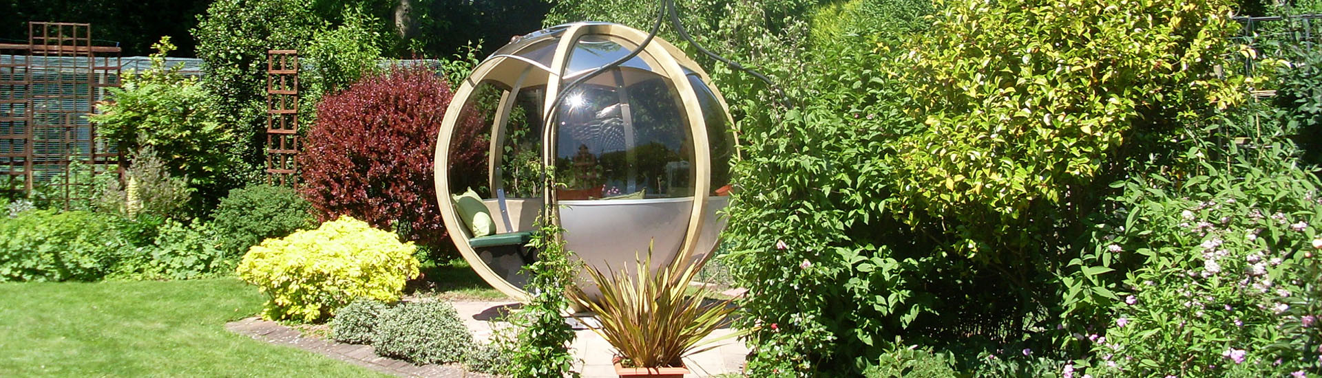 Relax in an Ornate Rotating Garden Pod