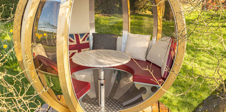 Ornate Garden Rotating Sphere Lounger